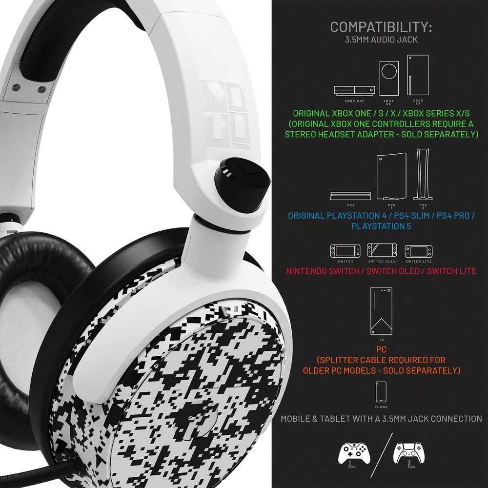 Stealth C6-100 Gaming-Headset für Xbox, PS4/PS5, Switch, PC & Mobilgeräte – Arktisweißes Digital-Tarnmuster