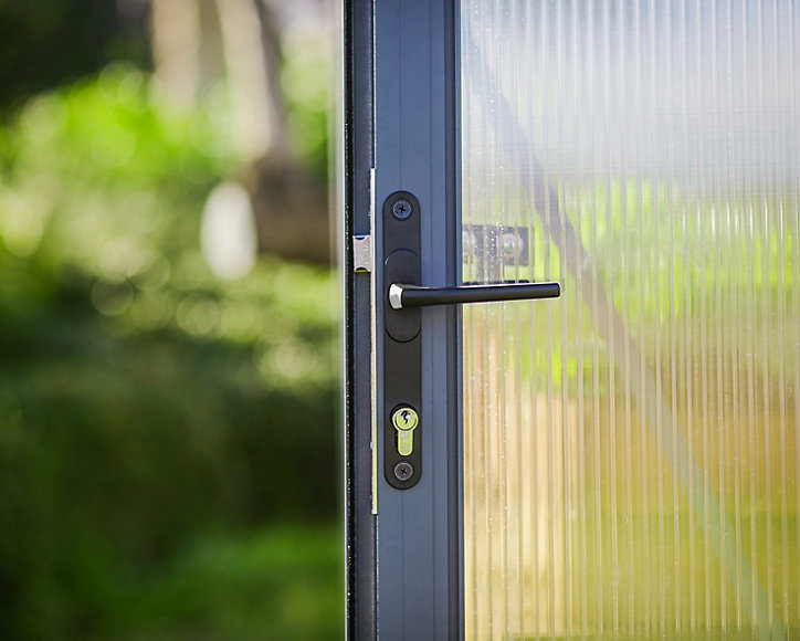 Serre de jardin en polycarbonate 4,8m2 GLORY gris anthracite Canopia by Palram