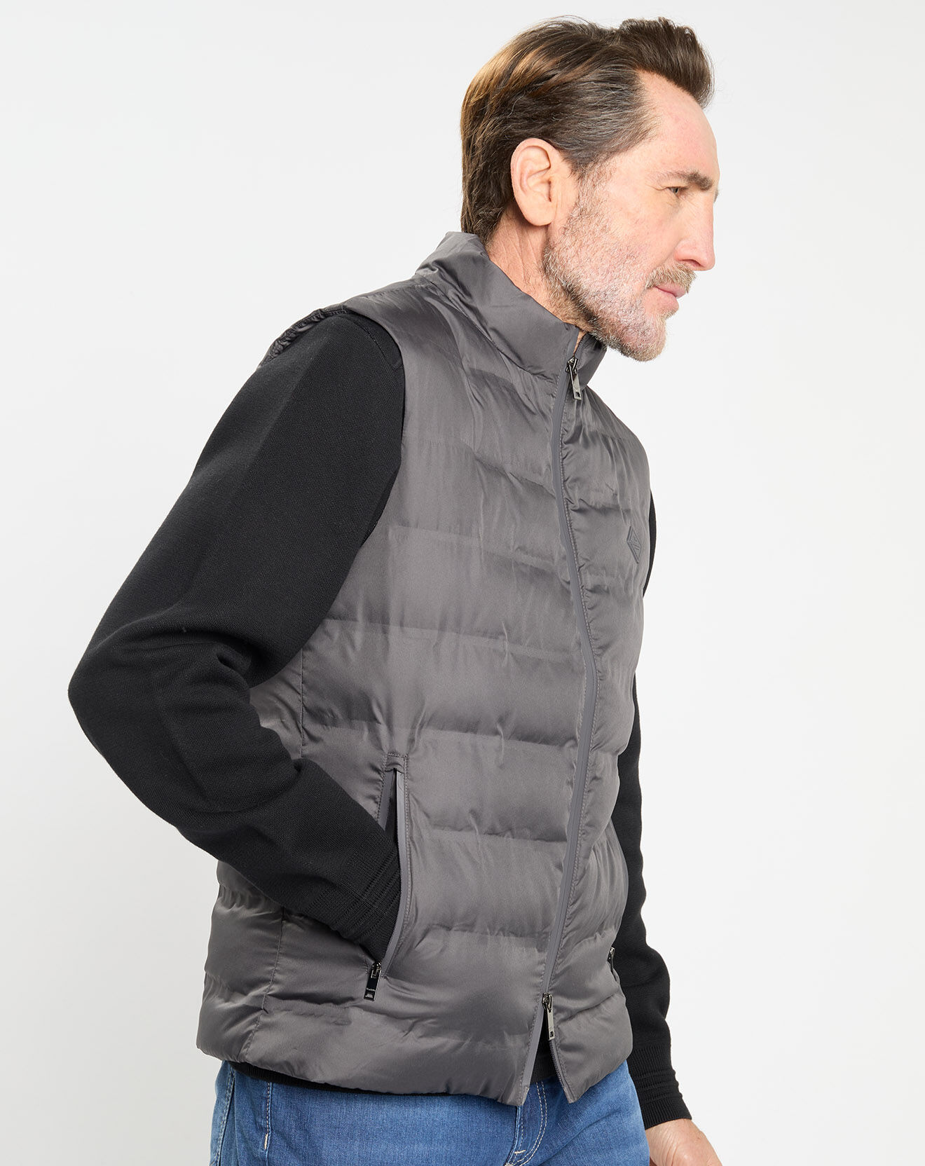 Hackett London Doudoune sans manches gris foncé