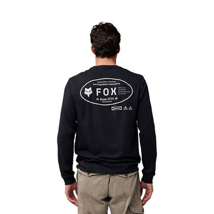 T-shirt manches longues Fox STAMPED - Noir