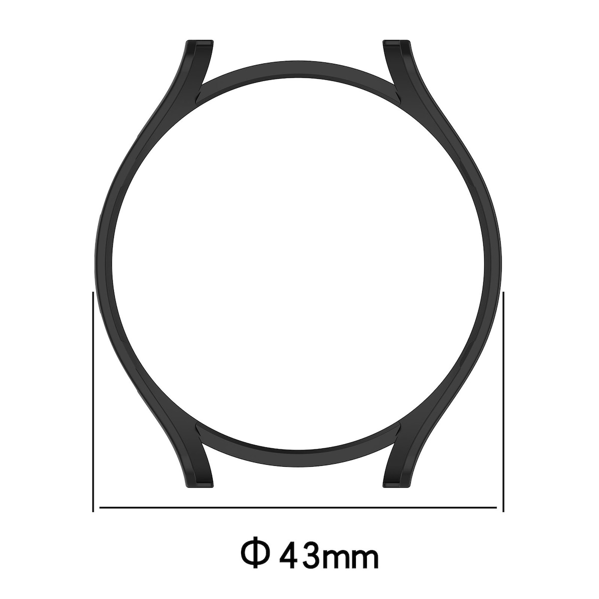 Støtsikkert beskyttelsesdeksel til Samsung Galaxy Watch 6 Sort 40 mm