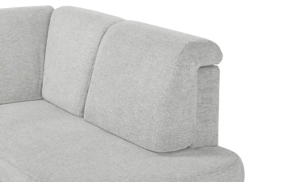 Ecksofa Silbergrau rechts