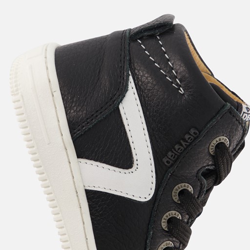 Develab Mid Cut Sneakers zwart Leer