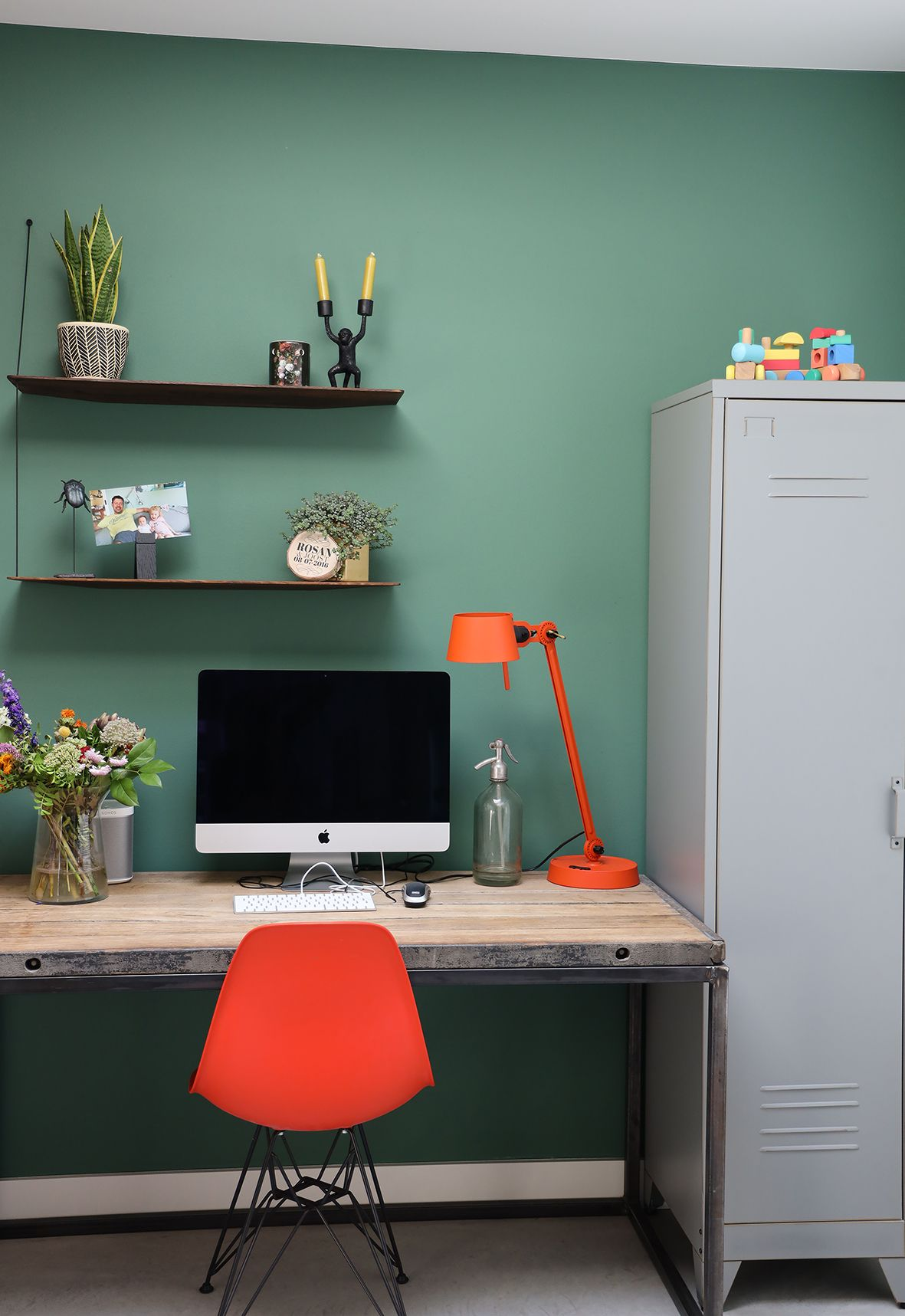 Bureaulamp Bolt met voet 1 arm midnight gray