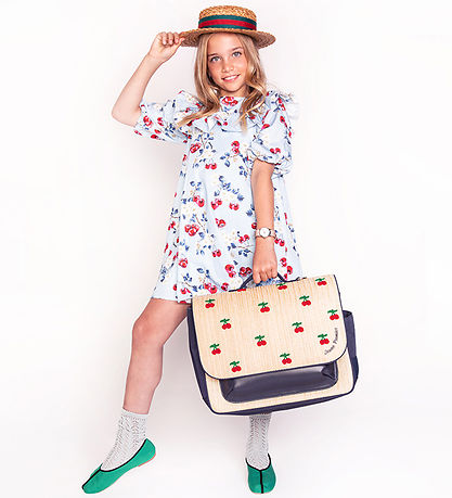 Jeune Premier Rucksack - It Bag Midi - Raffia Cherry