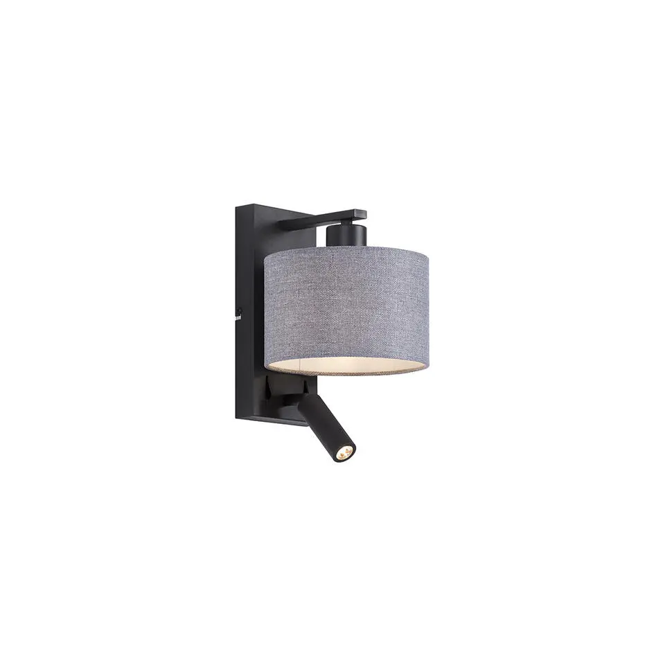 Qazqa wandlampen puglia grijs e27