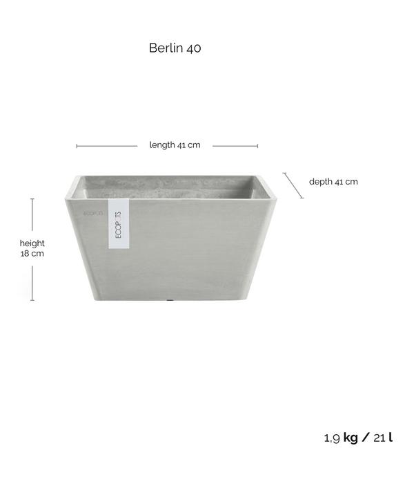 Ecopots Kunststoff-Topf Berlin, quadratisch