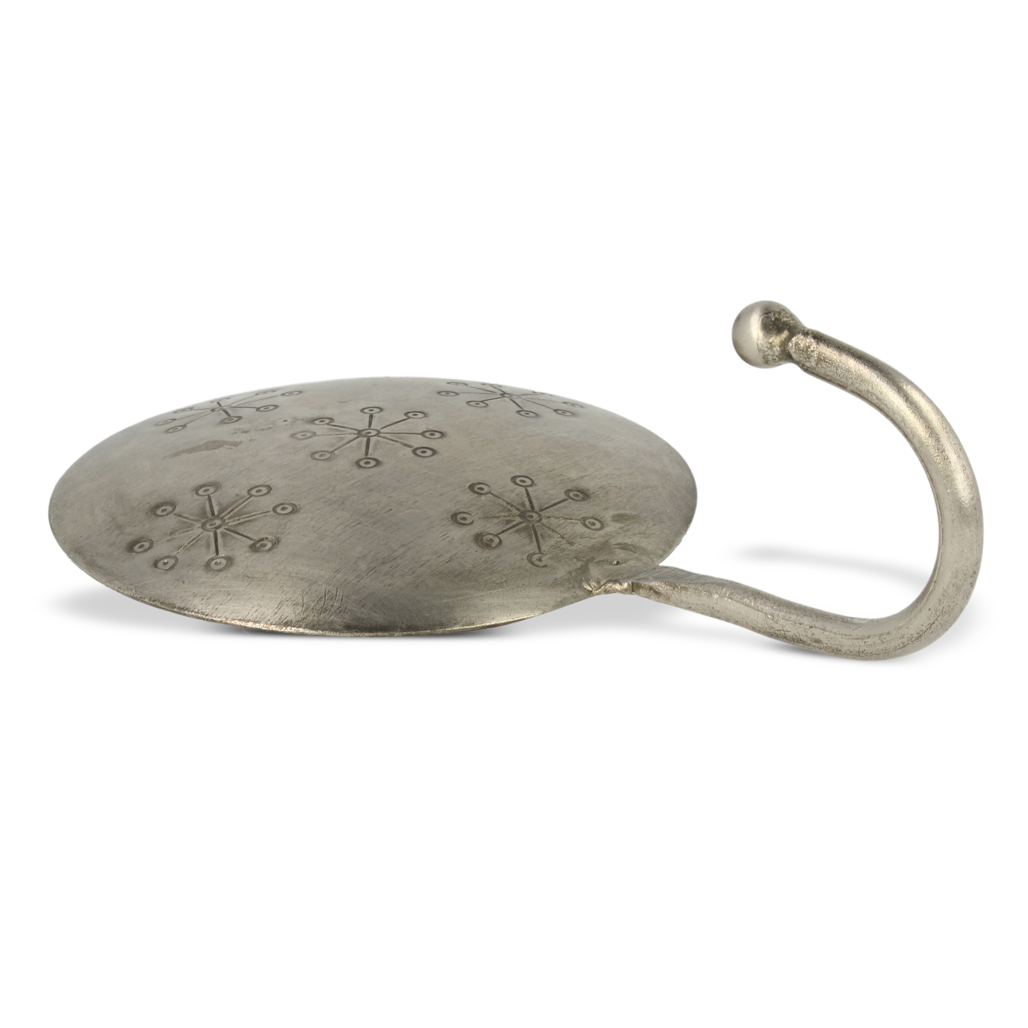 Wandhaken rund 'Modell A', silber, Ø 10 cm von fischer's lagerhaus