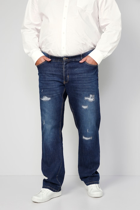 Boston Park Jeans, Bauchfit, 5-Pocket, leicht destroyed, bis 41