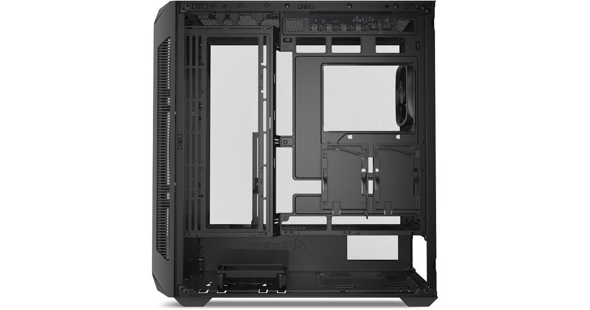 SharkoonAK5G RGB midi tower behuizing  (Zwart | 2x USB-A | 1x USB-C | RGB | Tempered Glass)