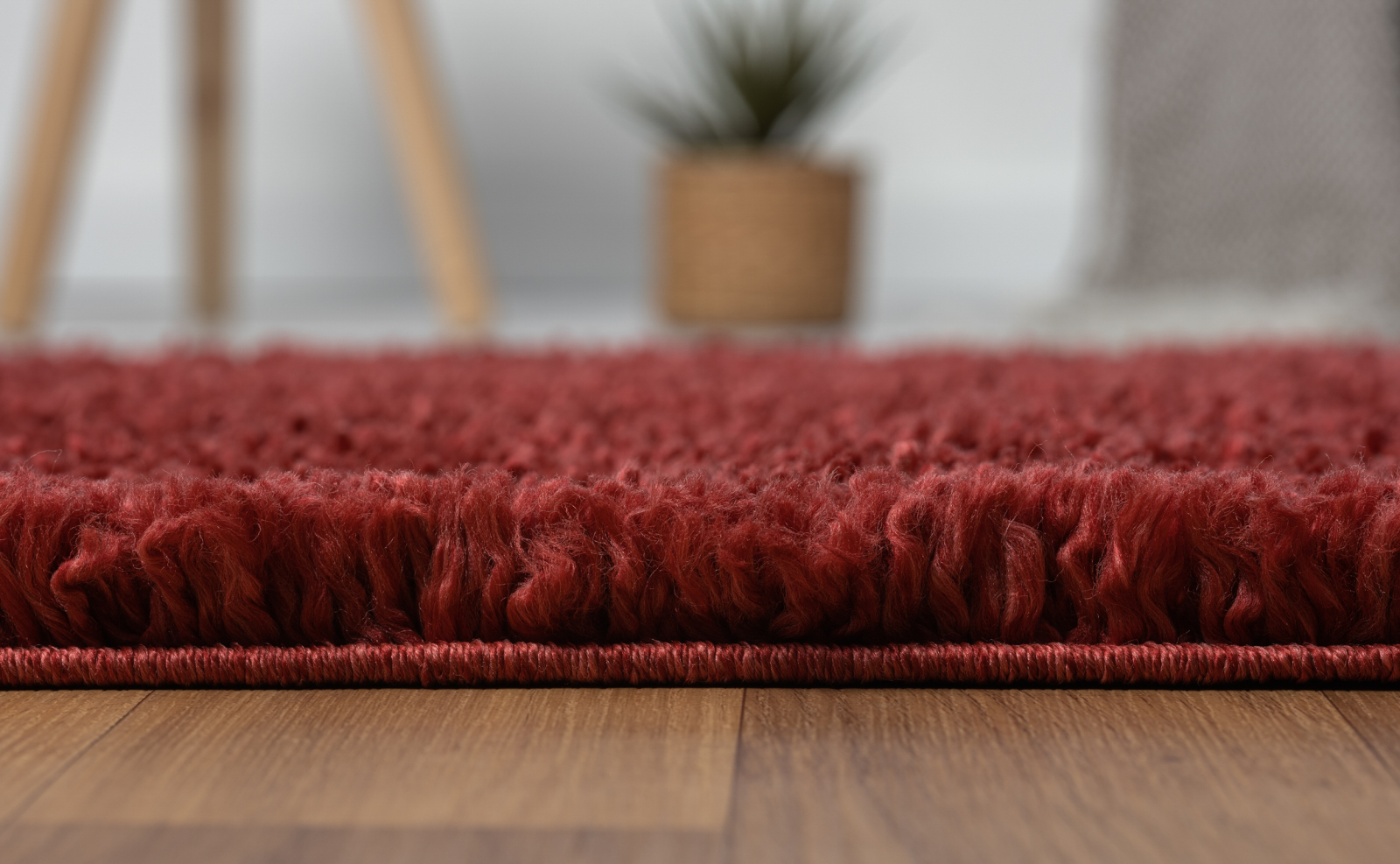Teppich MY SHAGGY - weinrot - 80x200 cm