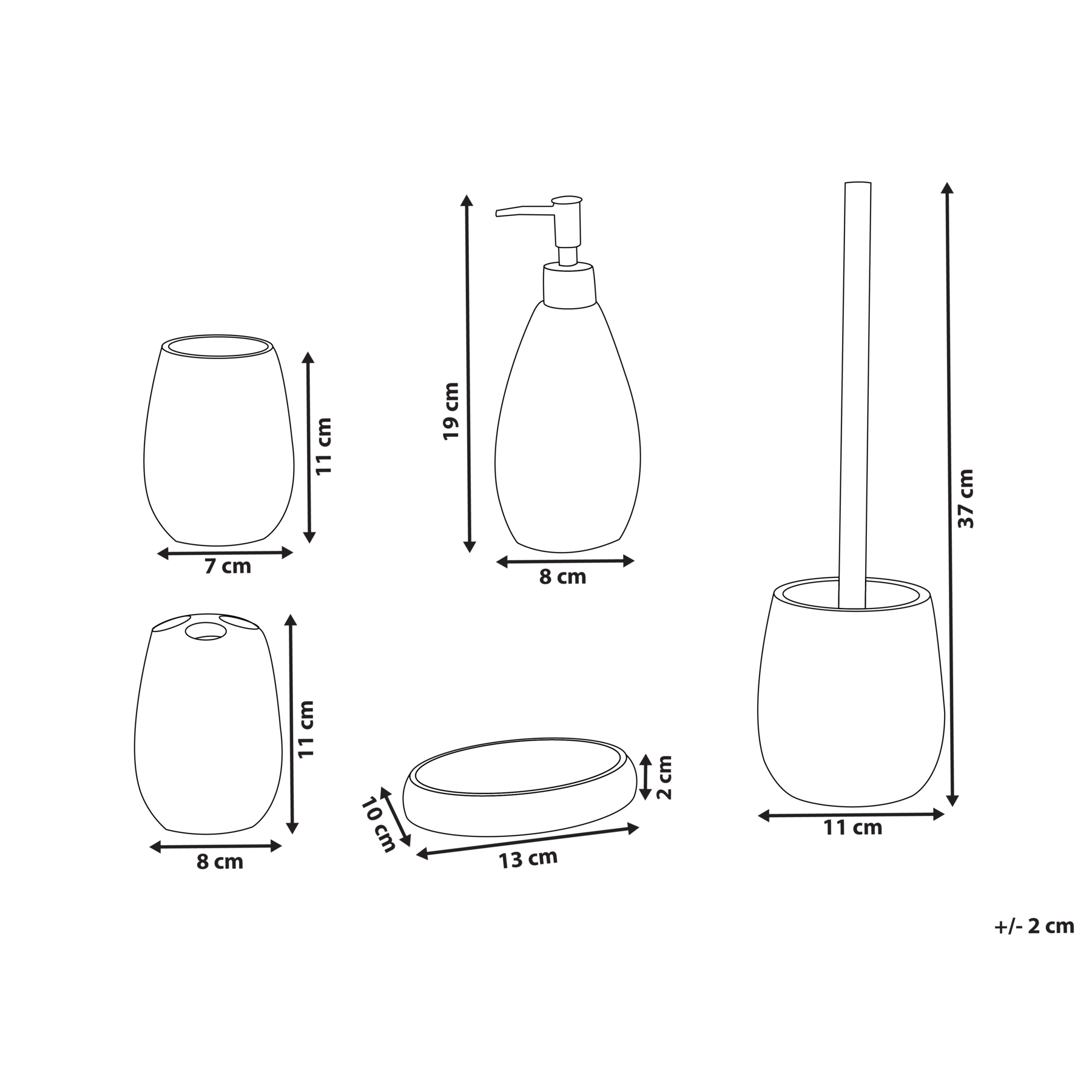 Beliani - YARAPA - Badkameraccessoireset - Paars - Polyresin
