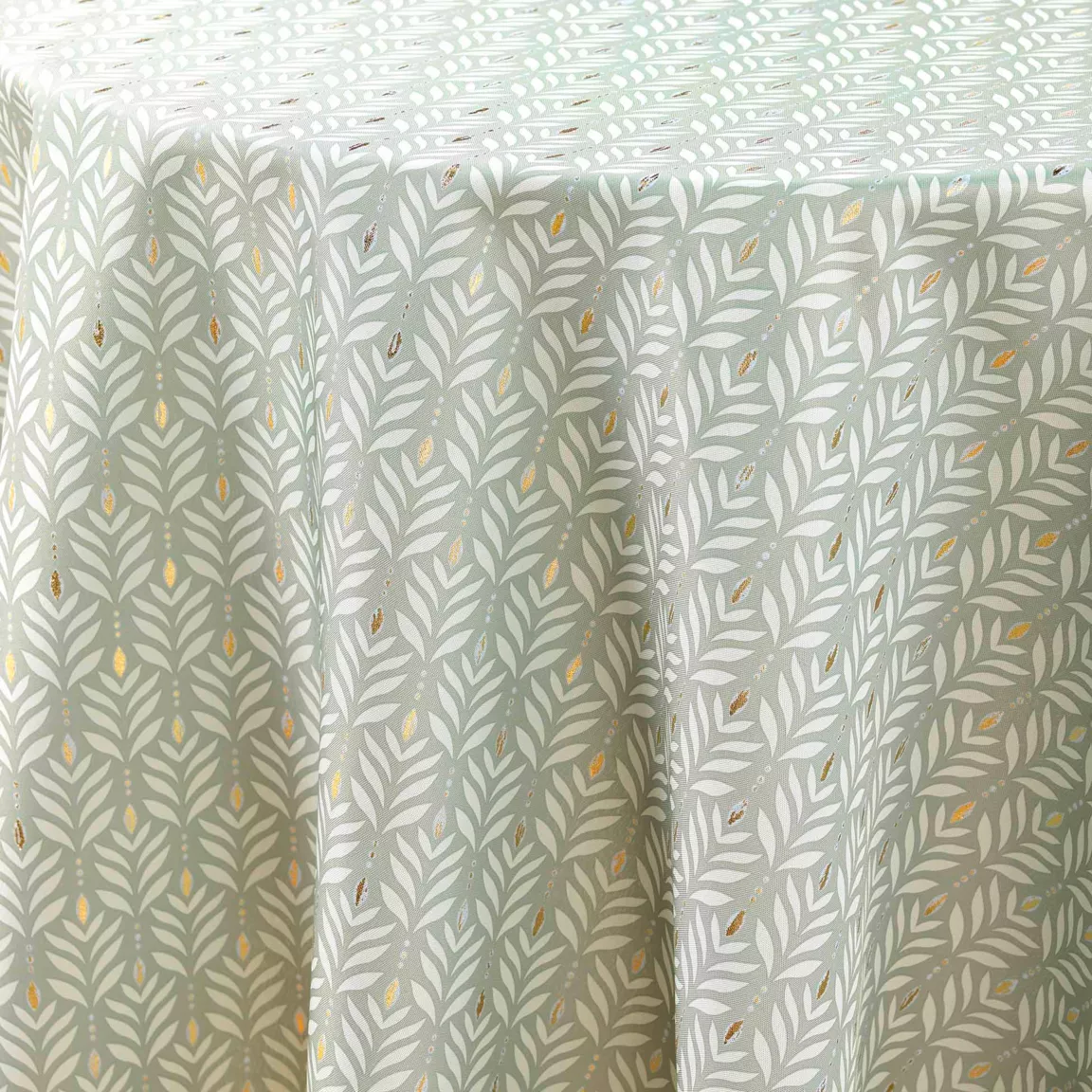 Nappe ronde anti tache (180 cm) Piana Vert sauge