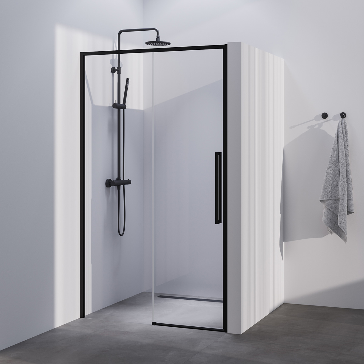 Brauer Season nisdeur met schuifdeur 100cm zwart mat