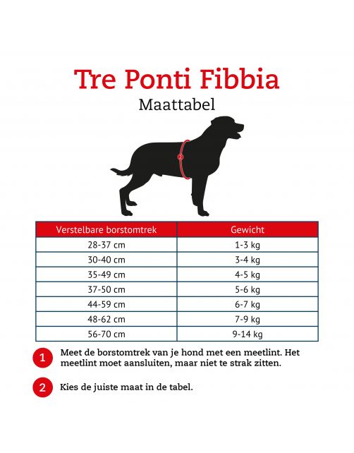 Tre Ponti Fibbia Basic Tuig Zwart&Reflectie - Hondenharnas