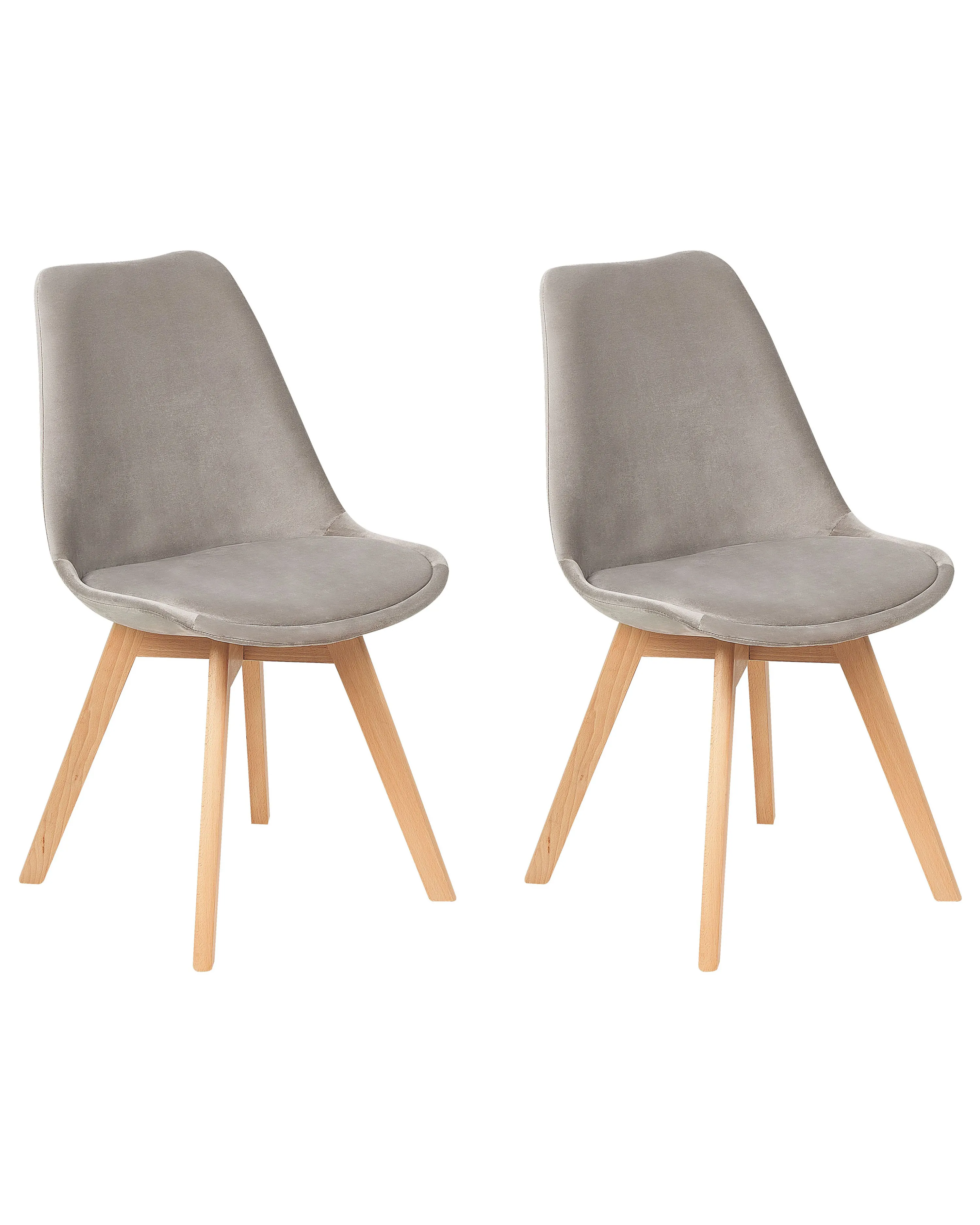 Set van 2 eetkamerstoelen DAKOTA II Fluweel Taupe