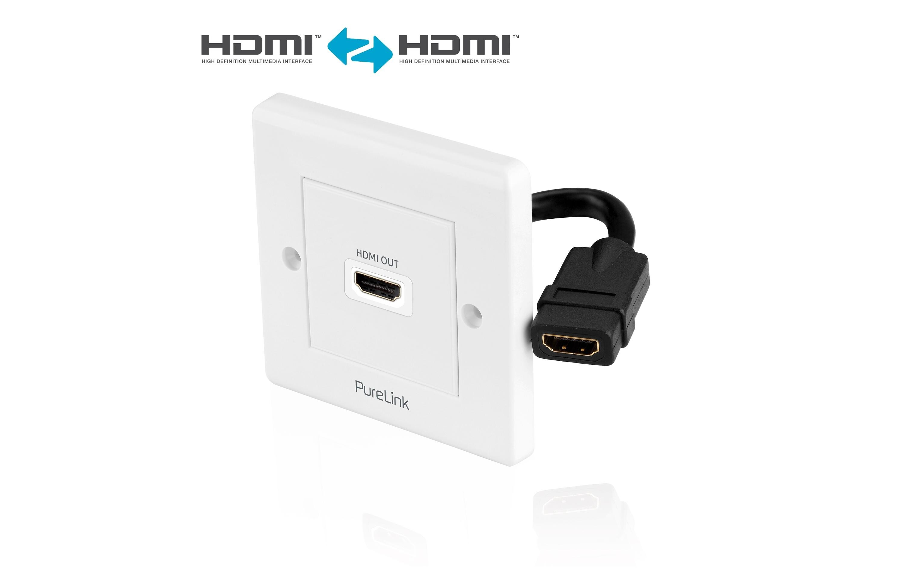 Wanddose PI100 HDMI4K High Speed HDMI Anschlussdose mit Ethernet Kanal, 1-fach