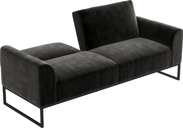 CosmoLiving by Cosmopolitan Schlafsofa »Adley« Veloursstoff, Schlaffunktion, Rückenlehne 2-teilig, Sitzhöhe 47,5 cm