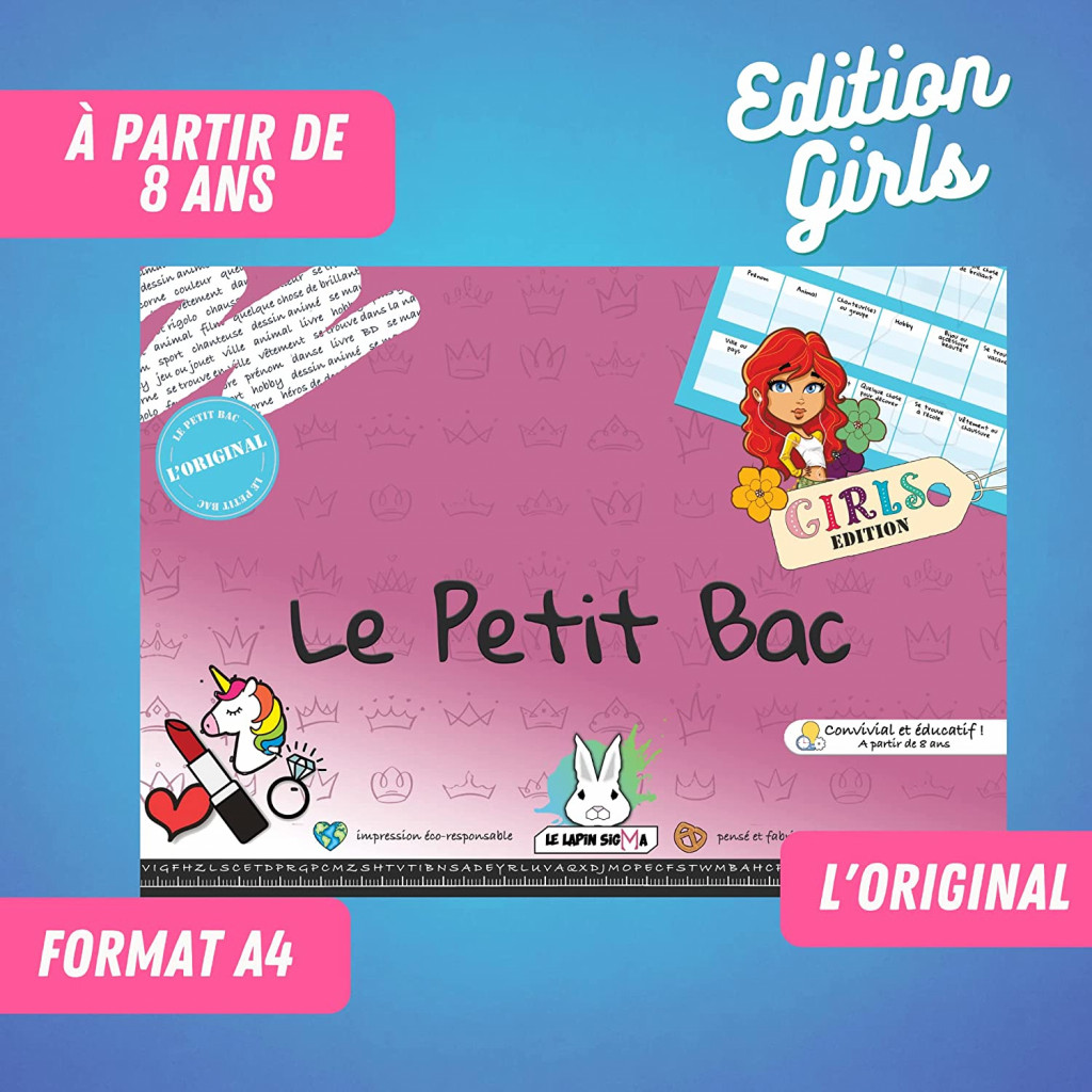 Jeu du Petit BAC - Edition Girls
