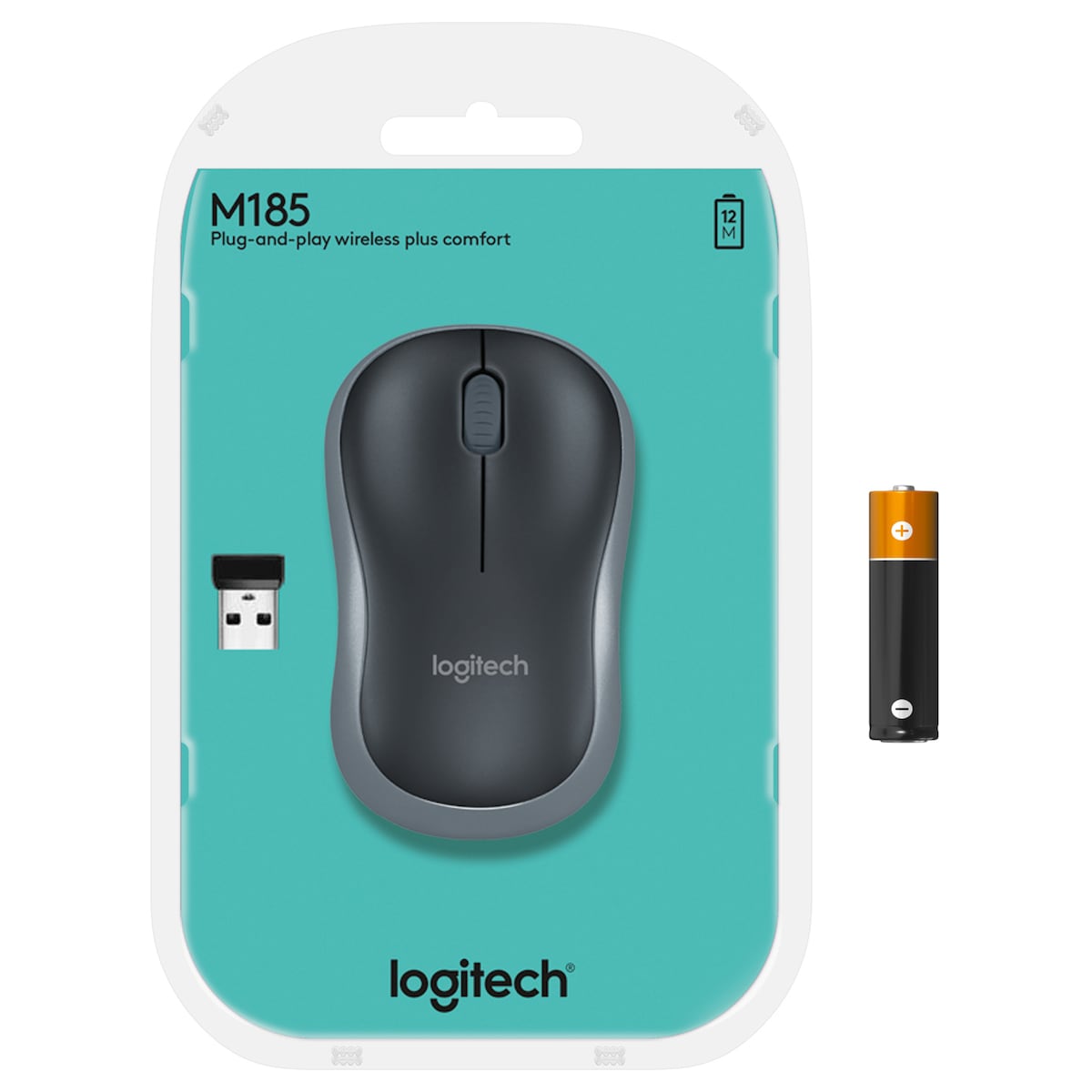 Logitech M185 trådløs mus (blå)