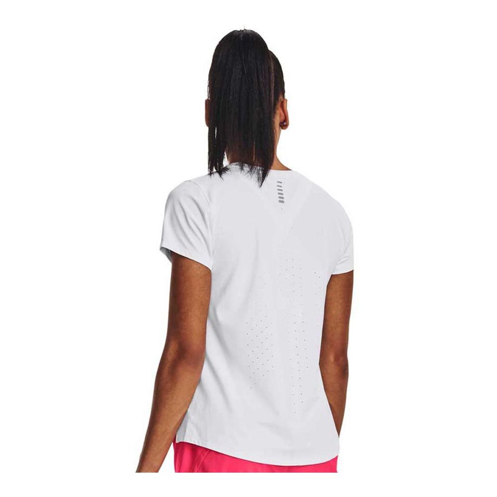 Under Armour UA ISO-CHILL LASER - Maillot Femme white/white/reflective