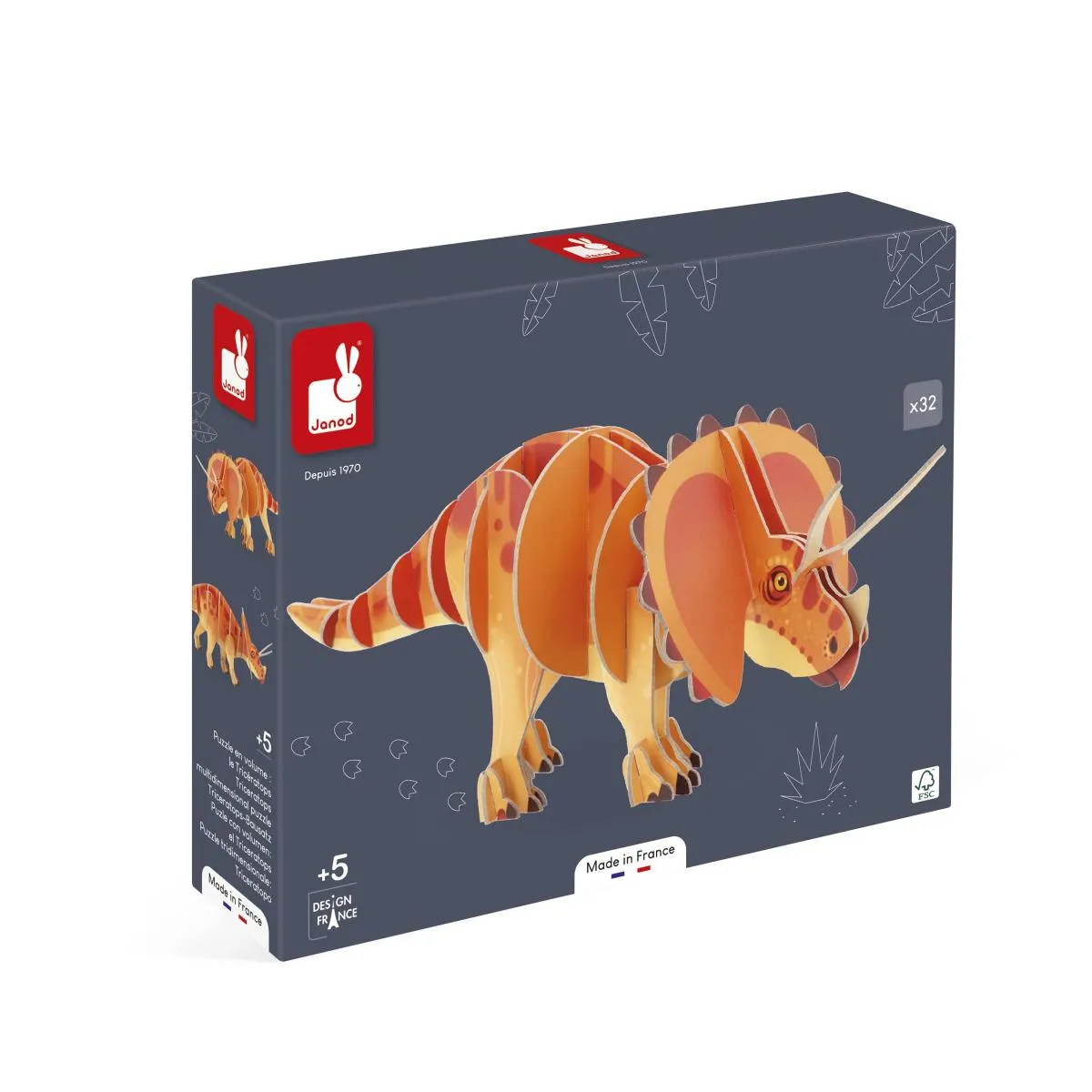 Juratoys-Janod Janod Triceratops 3D