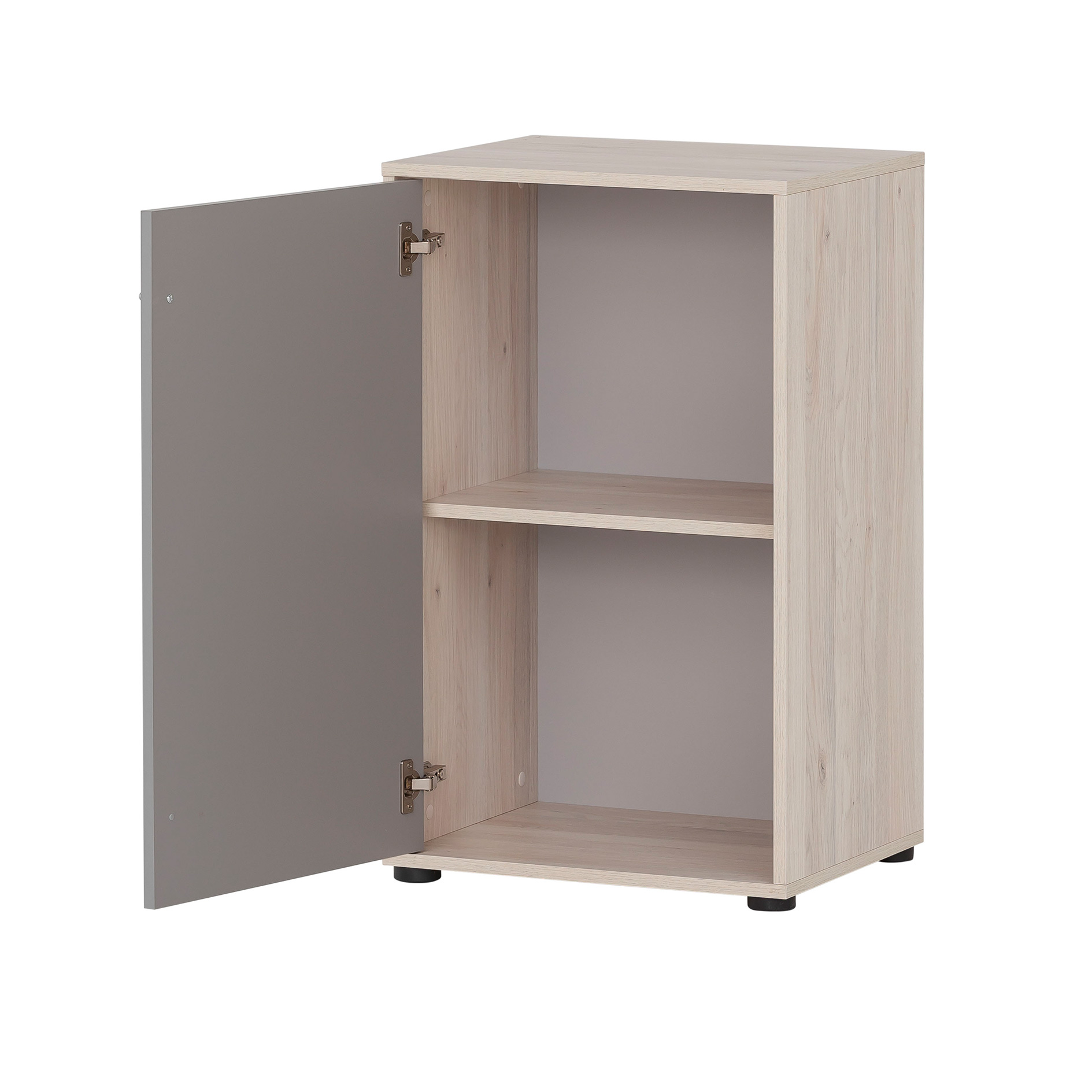 Aktenschrank - Sandeiche-platingrau - 2 Fächer