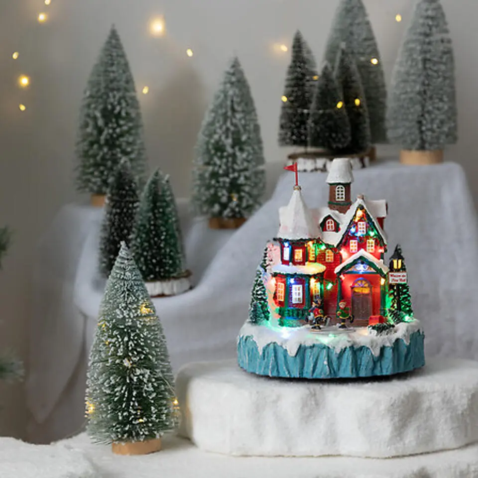 Feeric Christmas Kerstdorp tafereel - muziek, verlicht - 34,5 cm