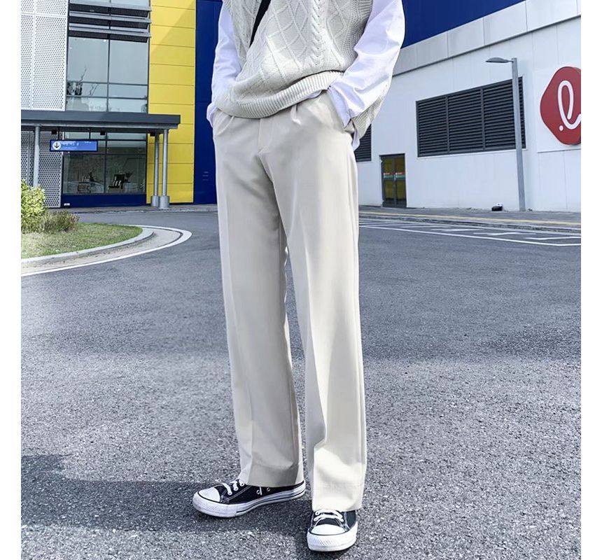 GRAYCIOUS - Hoge taille, effen, rechte broek