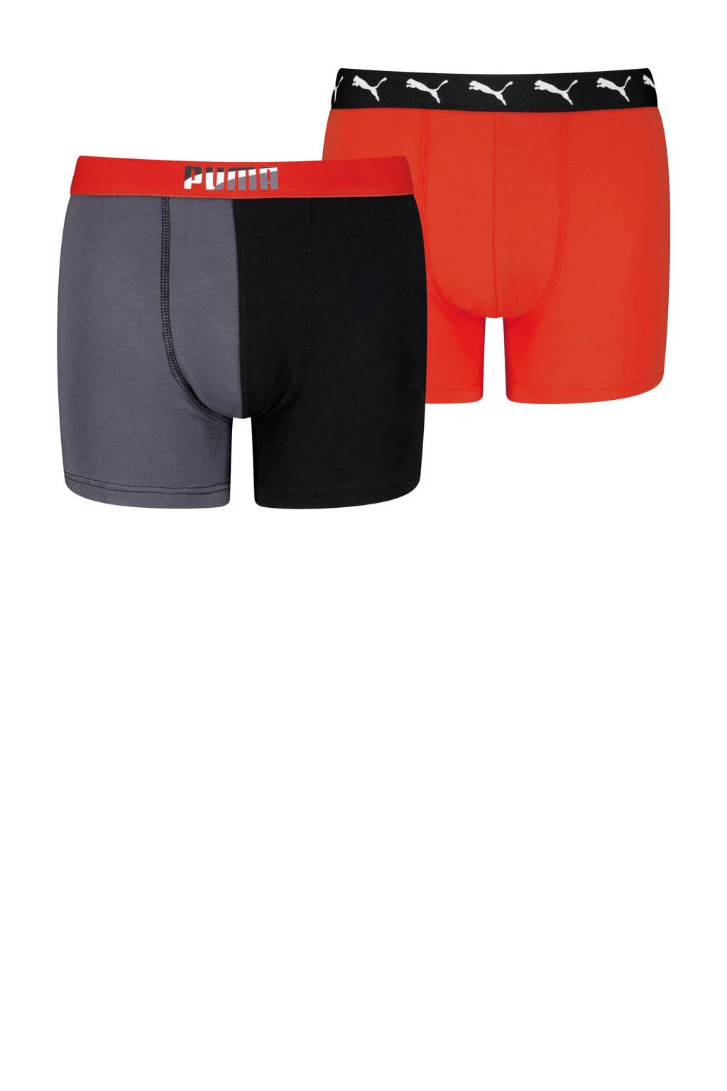 Puma boxershort- set van 2 rood / zwart