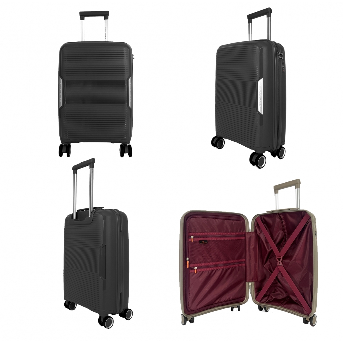 David Jones Lot 3 valises rigides dont 1 cabine David Jones PETE TSA