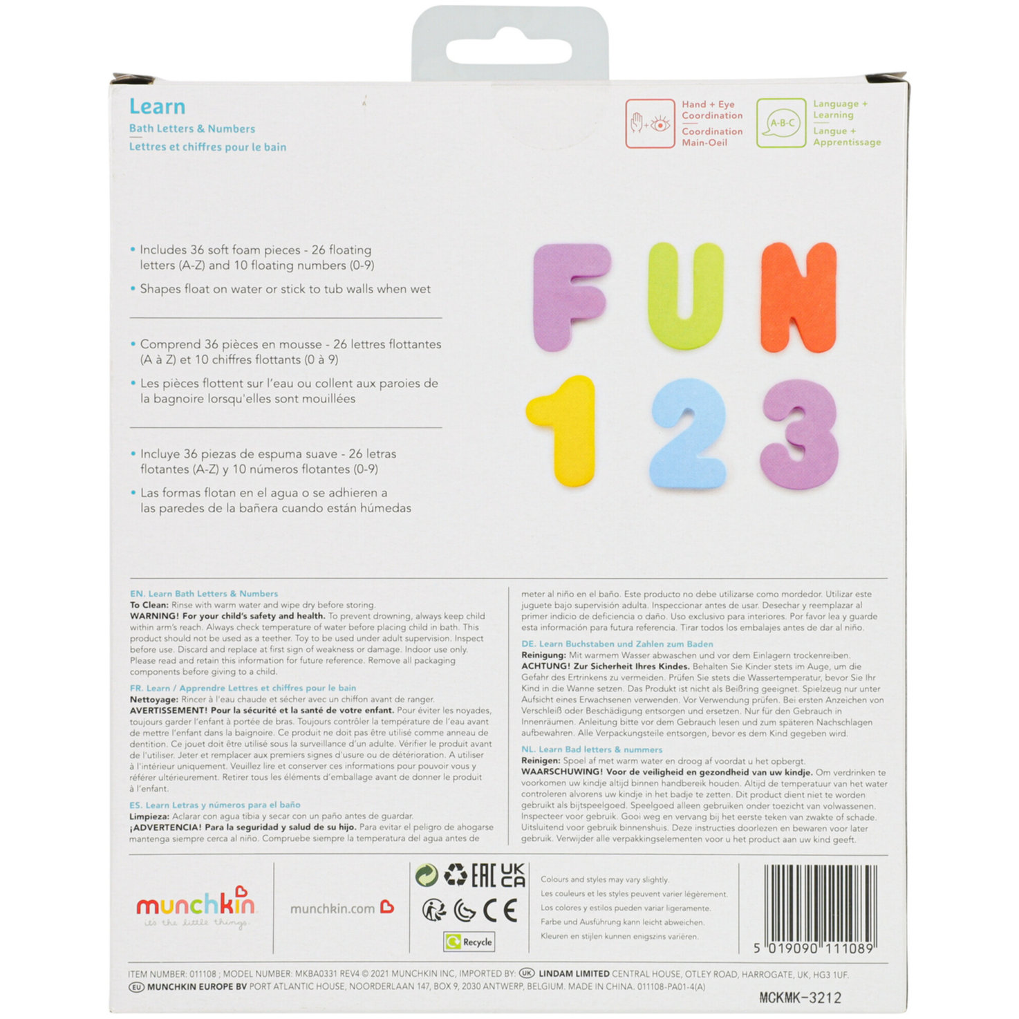 Munchkin Badezahlen & Buchstaben