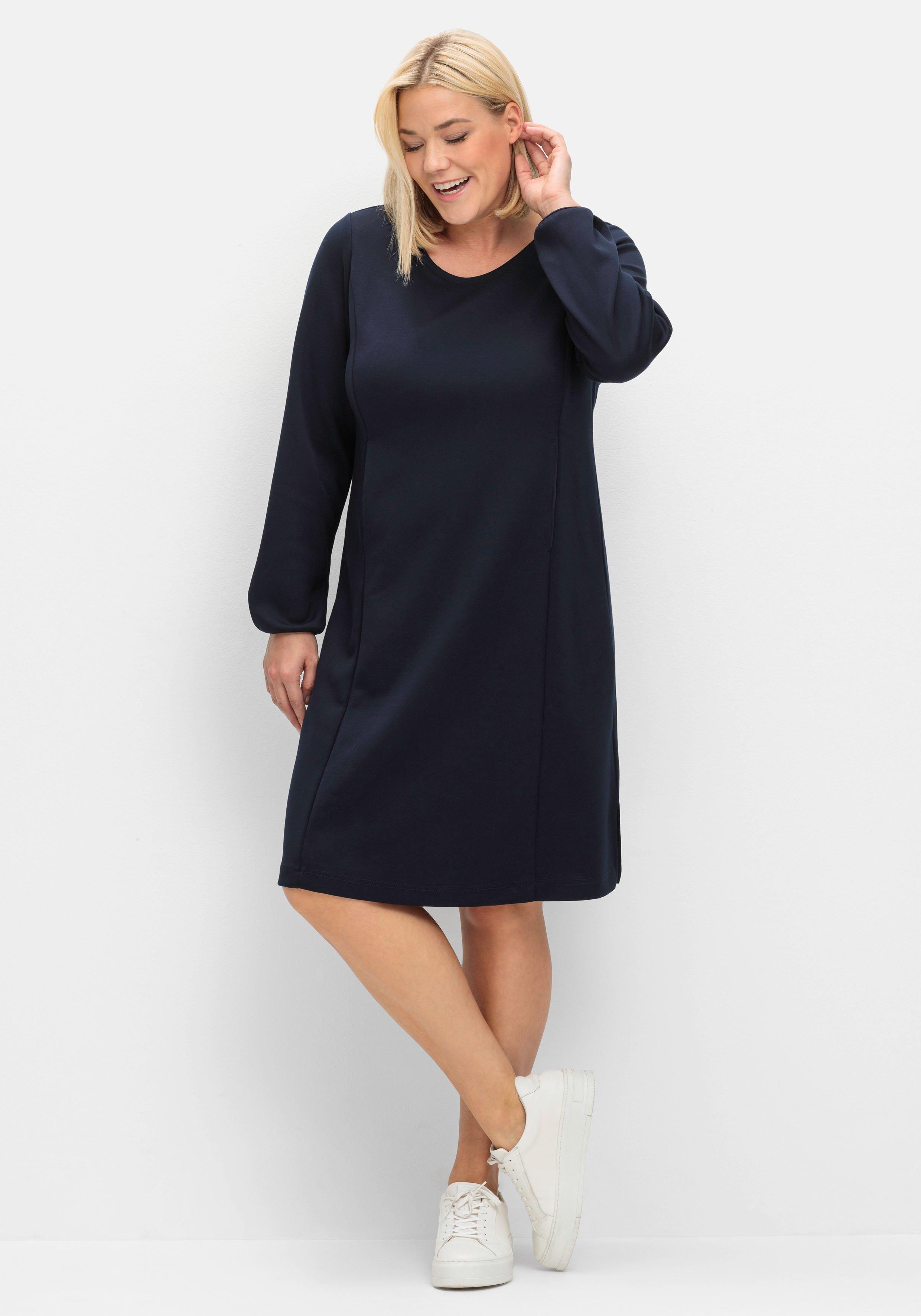 Shirtkleid in schwerer Qualität, mit Raffung hinten