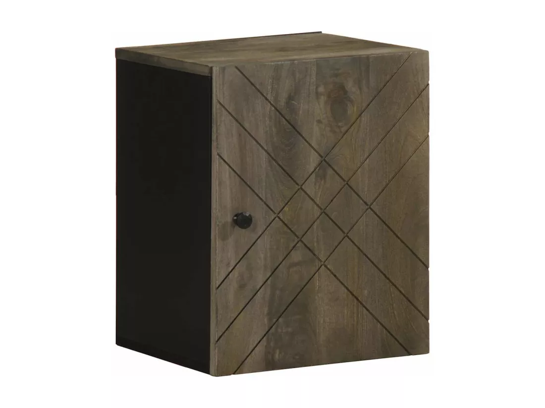 Armoire de salle de bain murale 38x33x48cm bois massif manguier