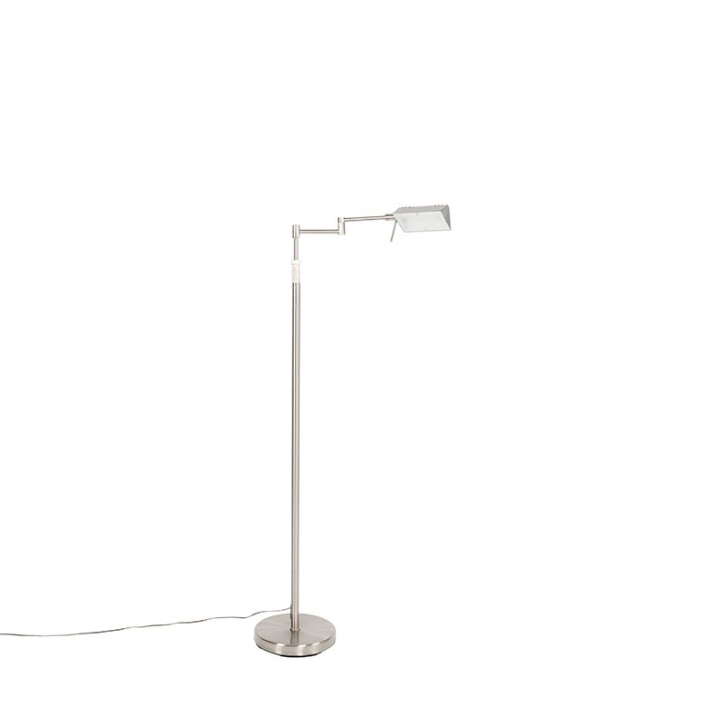 Design vloerlamp staal incl. LED met touch dimmer - Notia