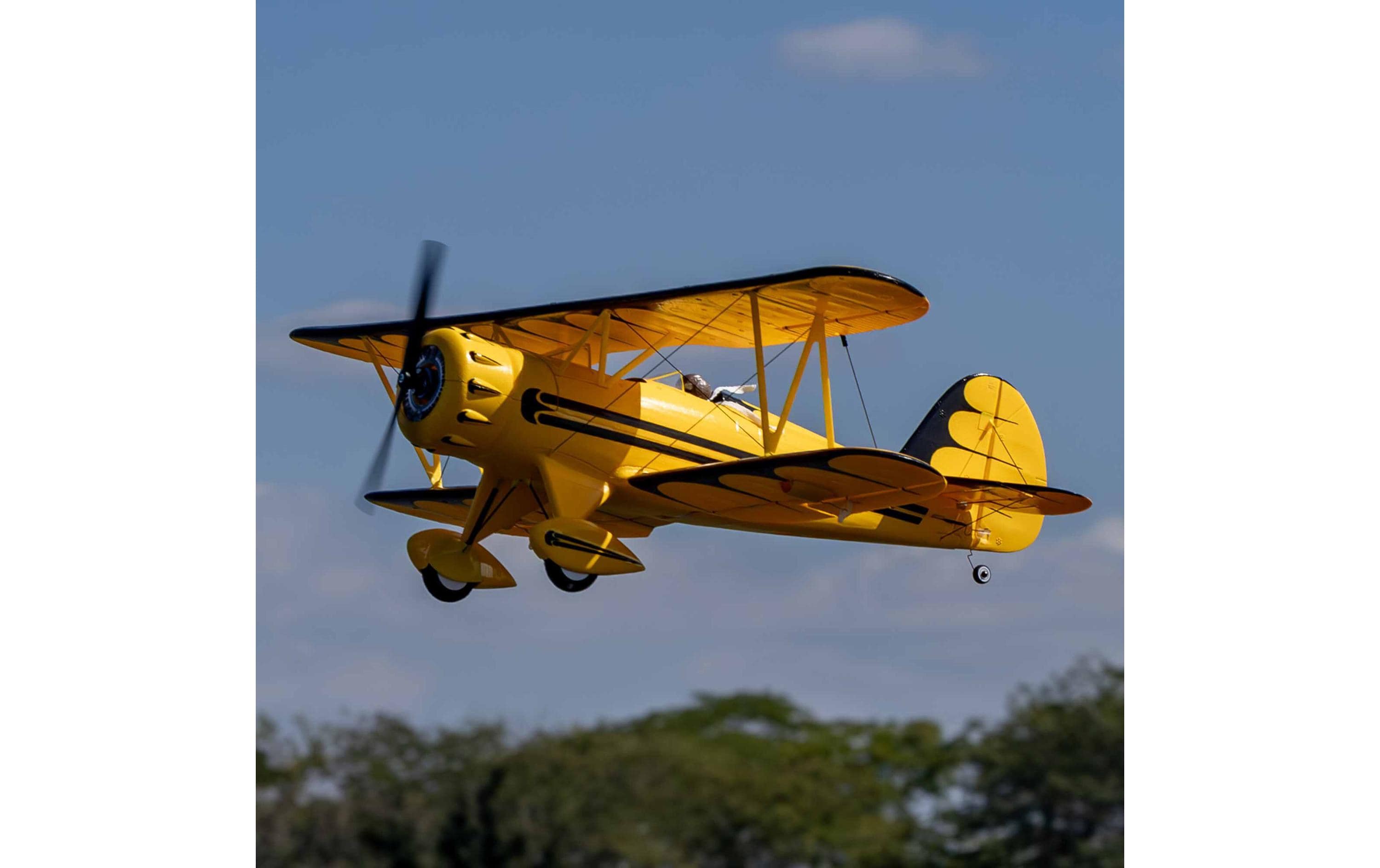 Doppeldecker UMX WACO 550 mm Gelb, BNF Basic<br>UMX Scale Doppeldecker mit Brushless Antrieb und Spektrum Technik