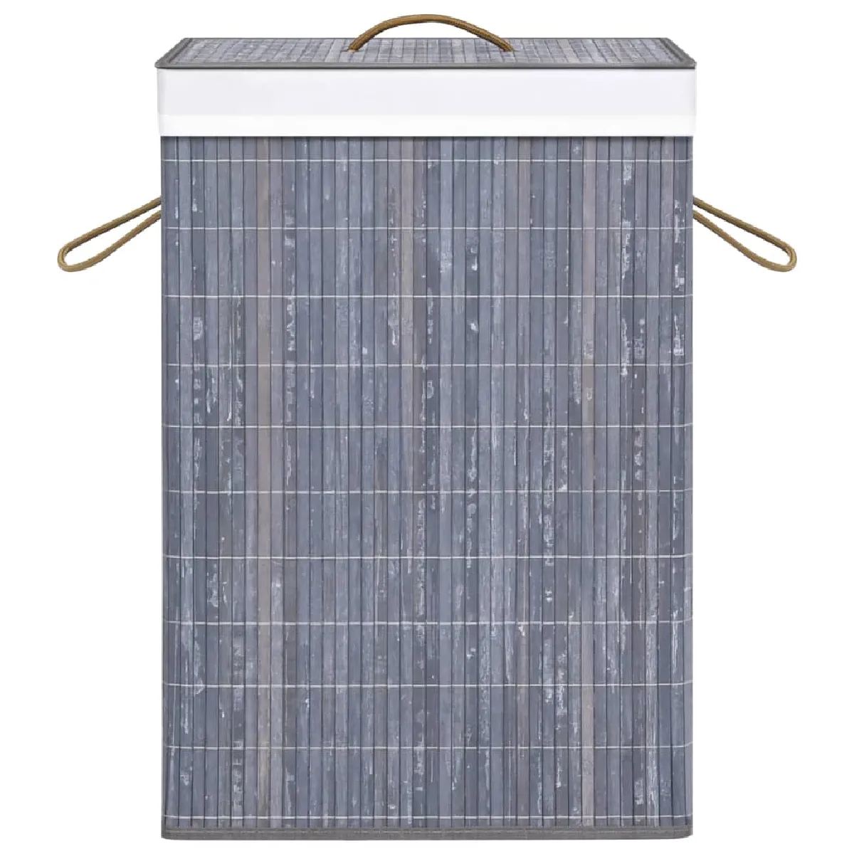 Panier à linge vidaXL - Bambou gris 72L