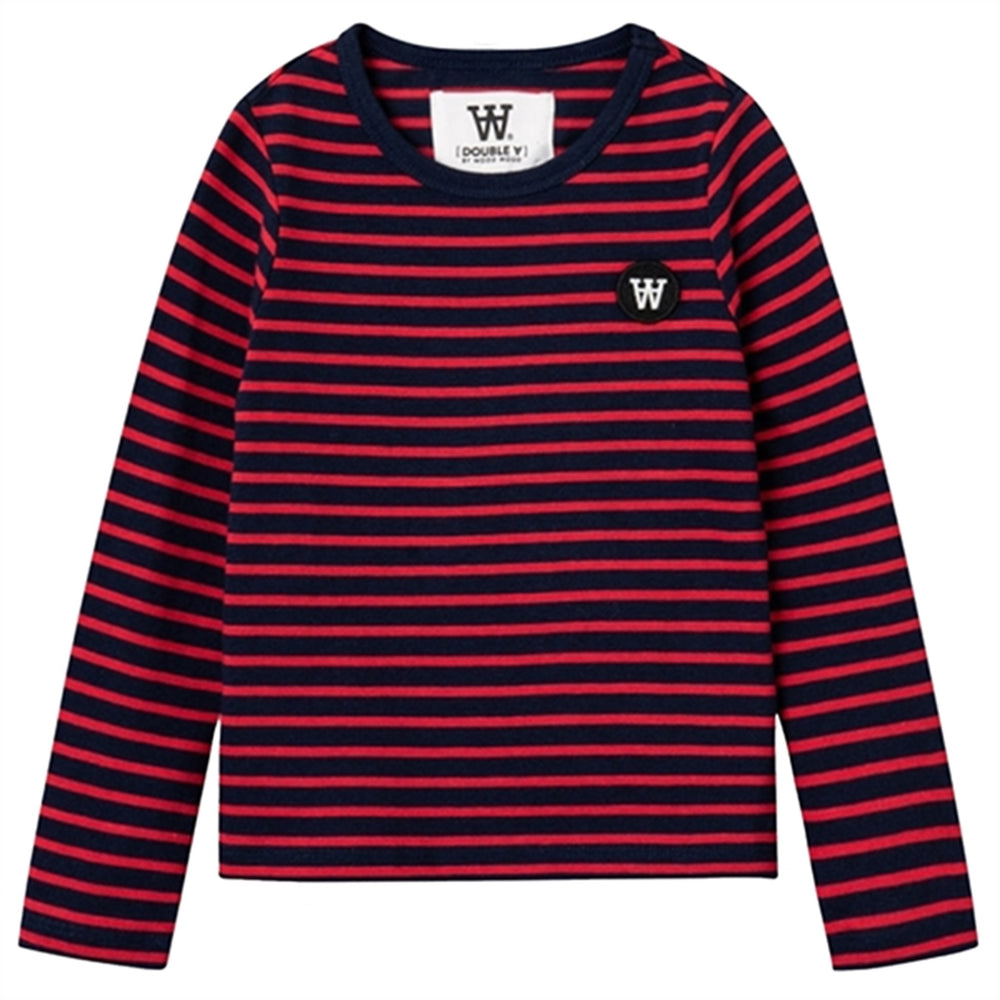 Navy/Red Stripes Kim Bluse - Wood Wood