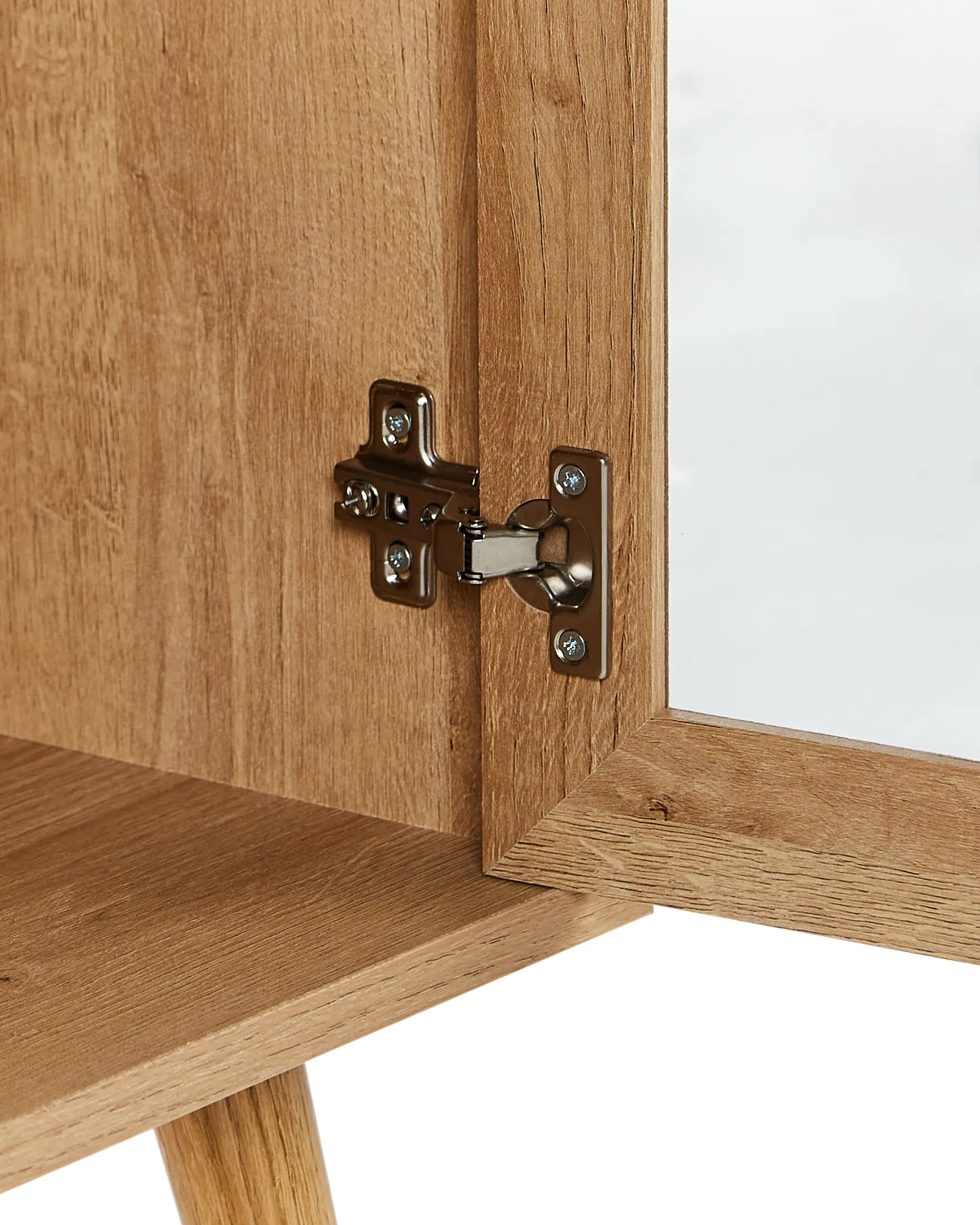 Dressoir met glazen deuren ALBANY 150 cm Lichtbruin