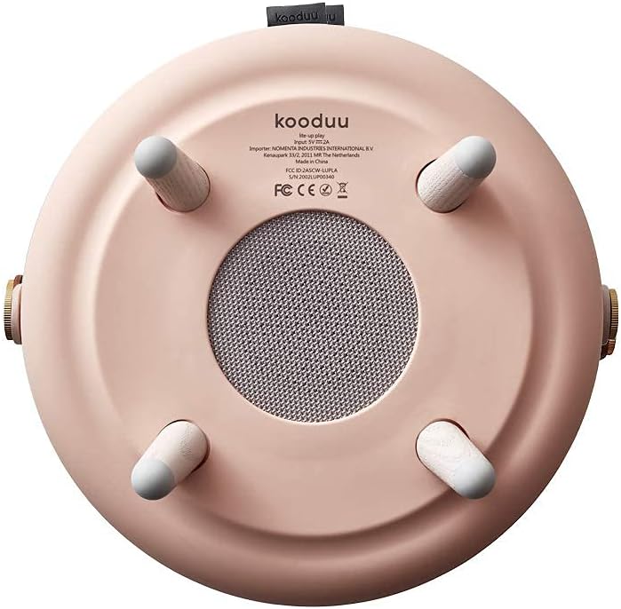 Kooduu Lite-Up Play - Design LED-Licht und Bluetooth-Lautsprecher Innovatives Licht-Objekt mit Zusatznutzen - Beleuchtung, Bluetooth-Speaker & Dekoration durch Dänisches Design - 29x40cm - Light Rose