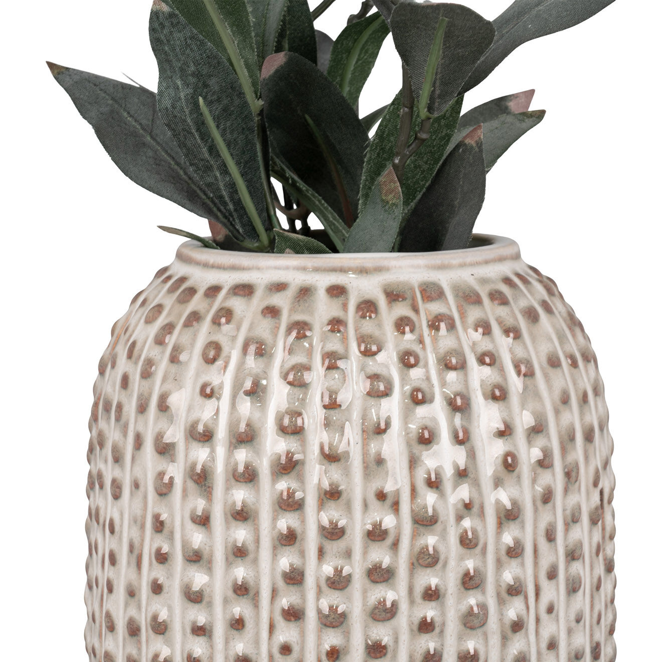 House Nordic Vase en céramique marron - D.13x20 cm