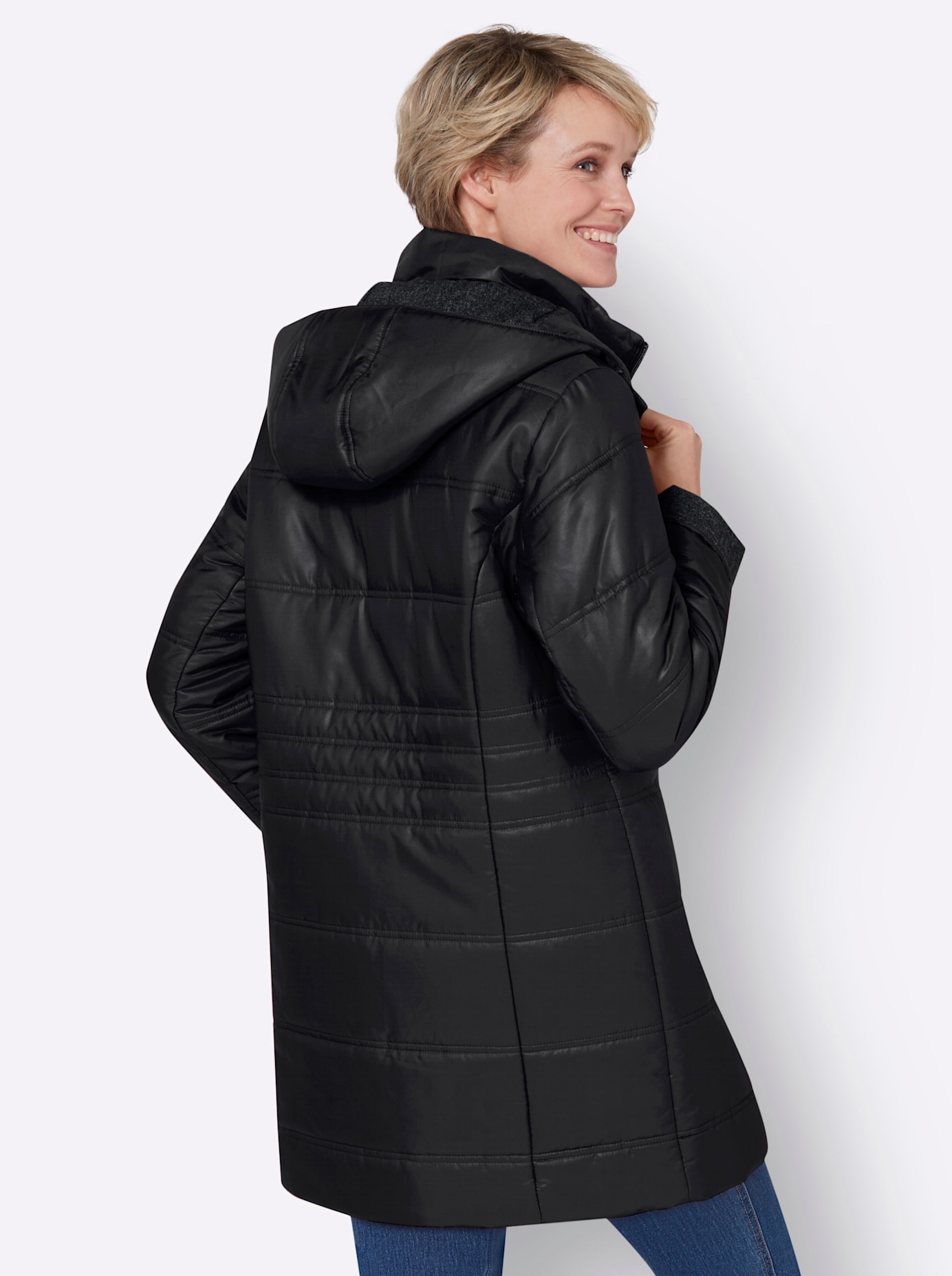 Classic Basics Langjacke mit Kapuze