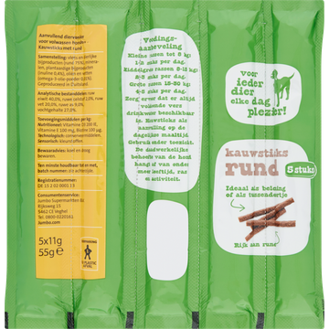 Jumbo Honden Kauwsticks Rund 5 Stuks