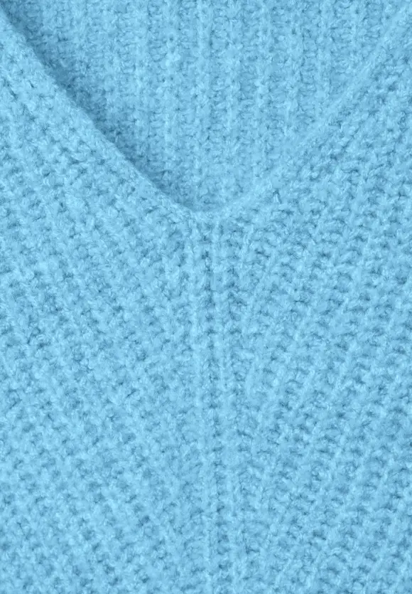 Pullover im Grobstrick - light aquamarine blue mel.