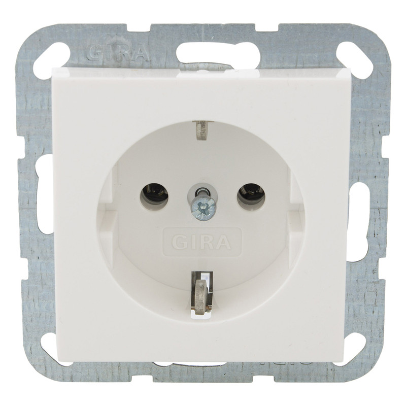 Gira System 55 wandcontactdoos RA inbouw Glanzend wit