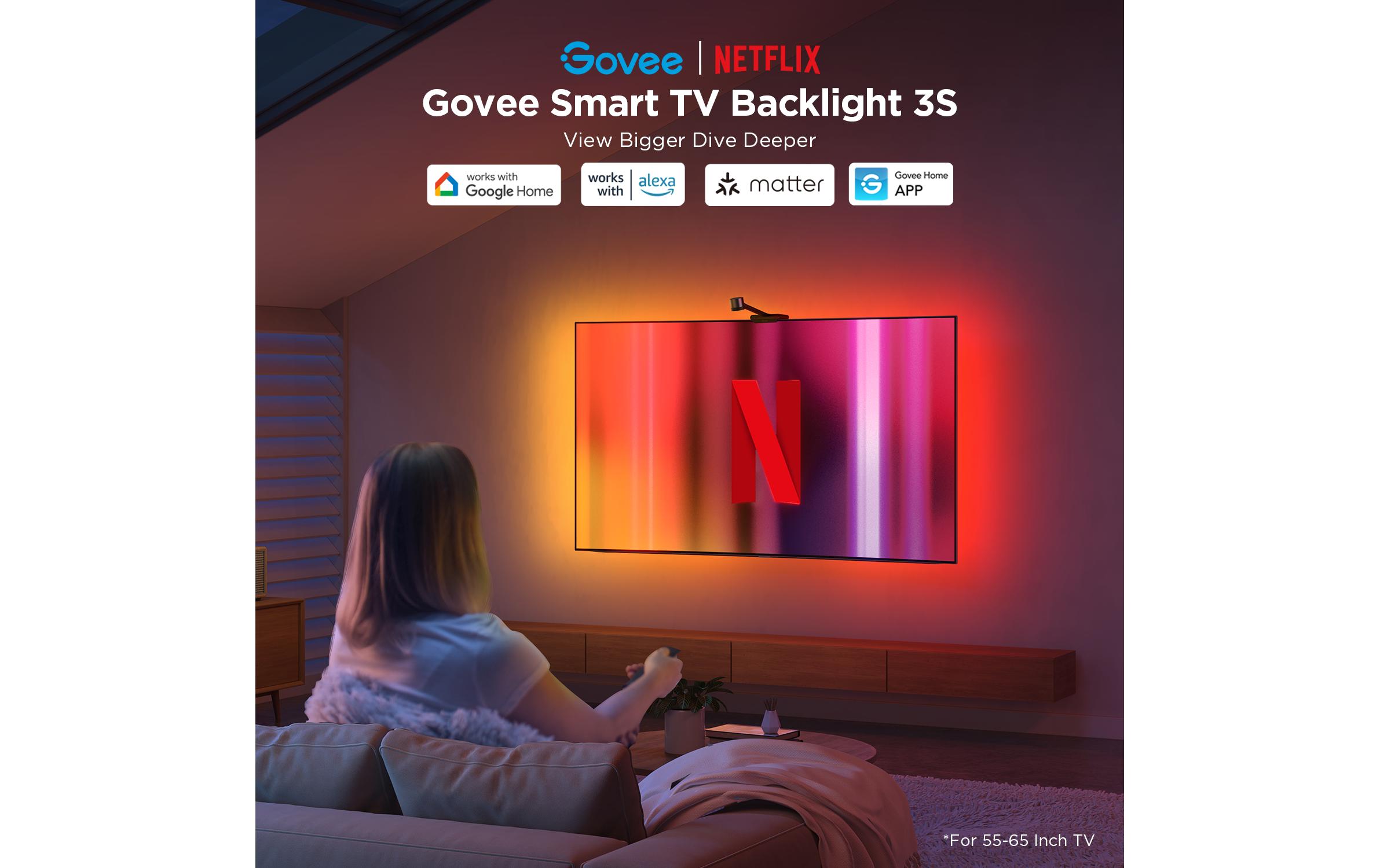 Envisual TV Backlight 3S Netflix Version, RGBICW, 55