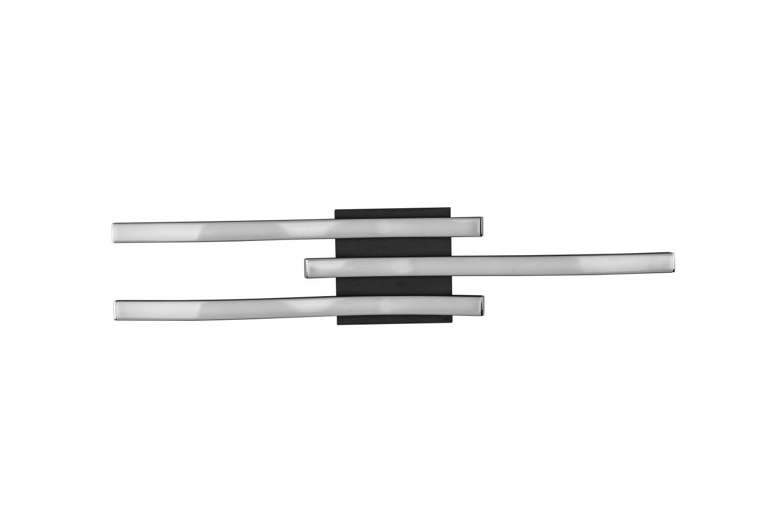 LED-Deckenlampe - schwarz matt - Metall - 56 cm