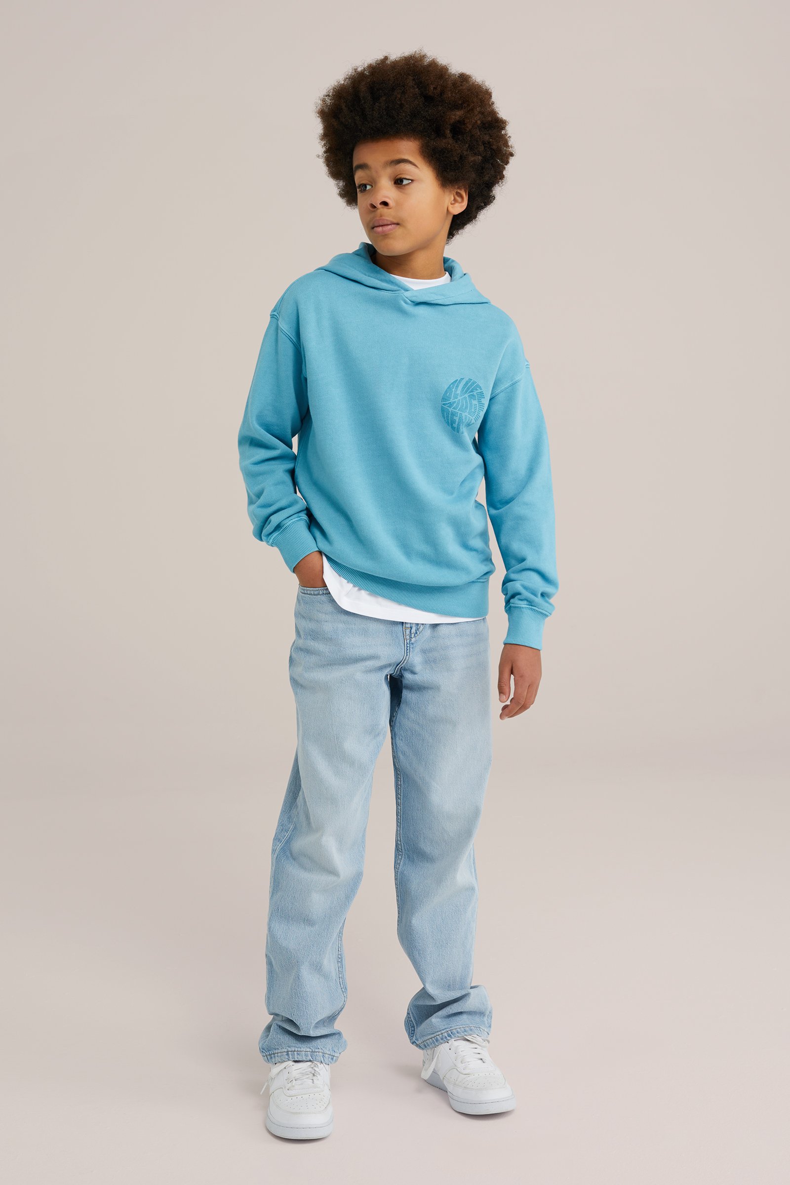 Jongens hoodie met opdruk Blue Ridge Blauw
