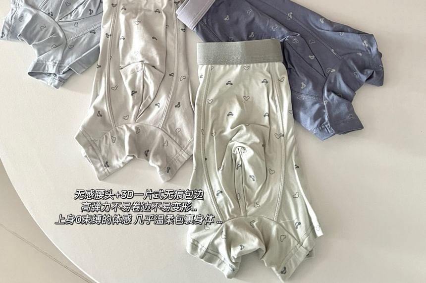 Yunlela - Set van 3: Boxershorts met hartjesprint