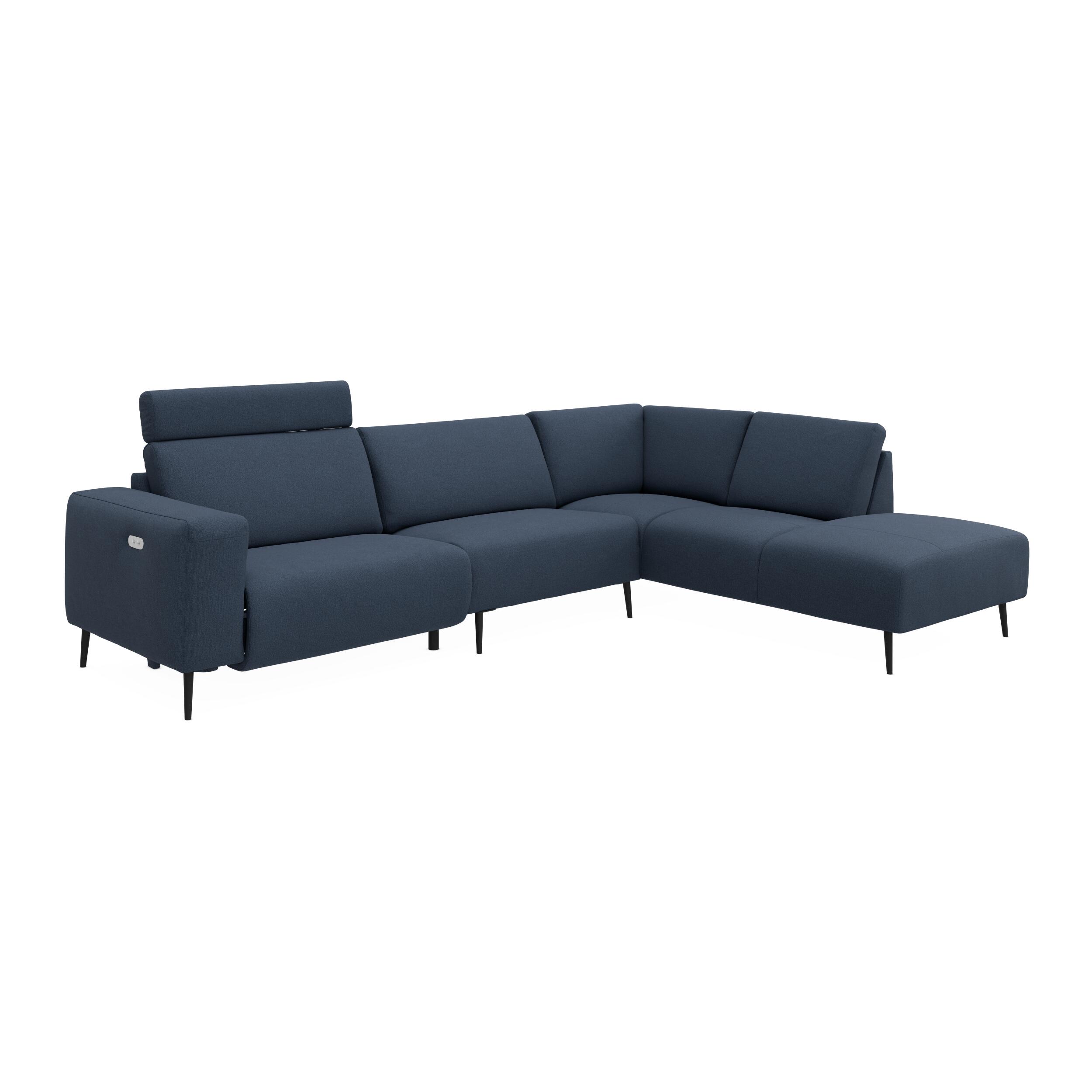 Remus højrevendt sofa med pufafslutning